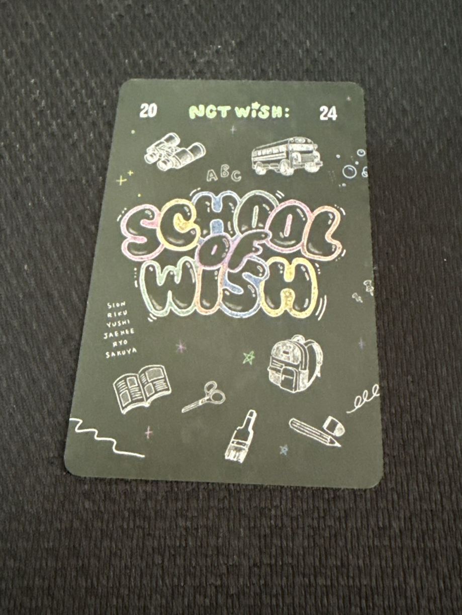 Nct wish Yushi School of wish入場卡