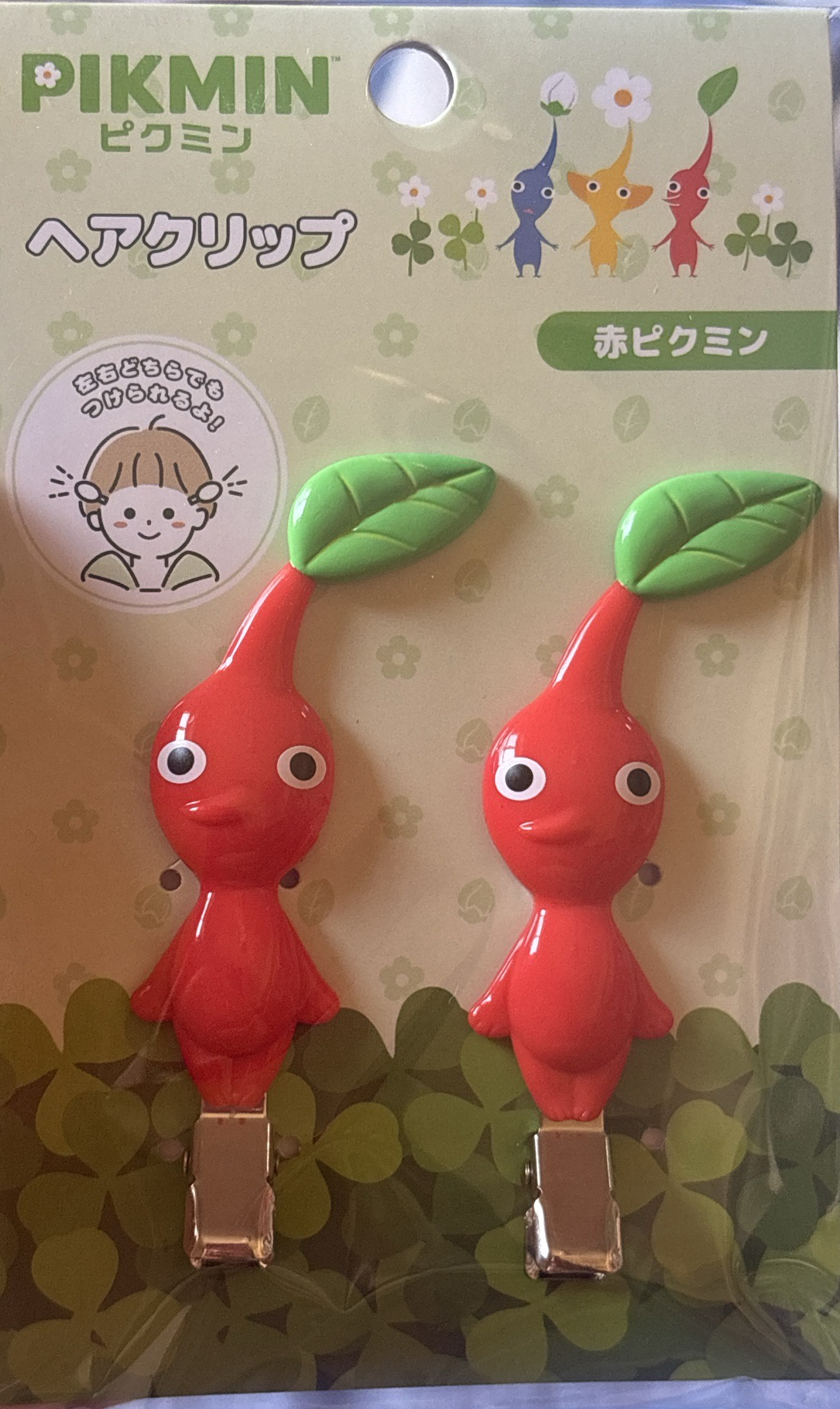 皮克敏髮夾 紅/藍