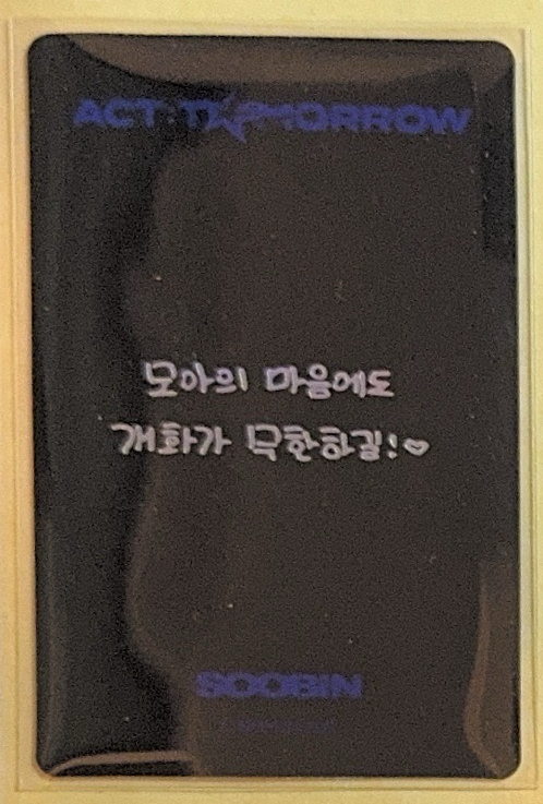 TXT四巡隨機小卡🖤訊息卡-崔秀彬SOOBIN