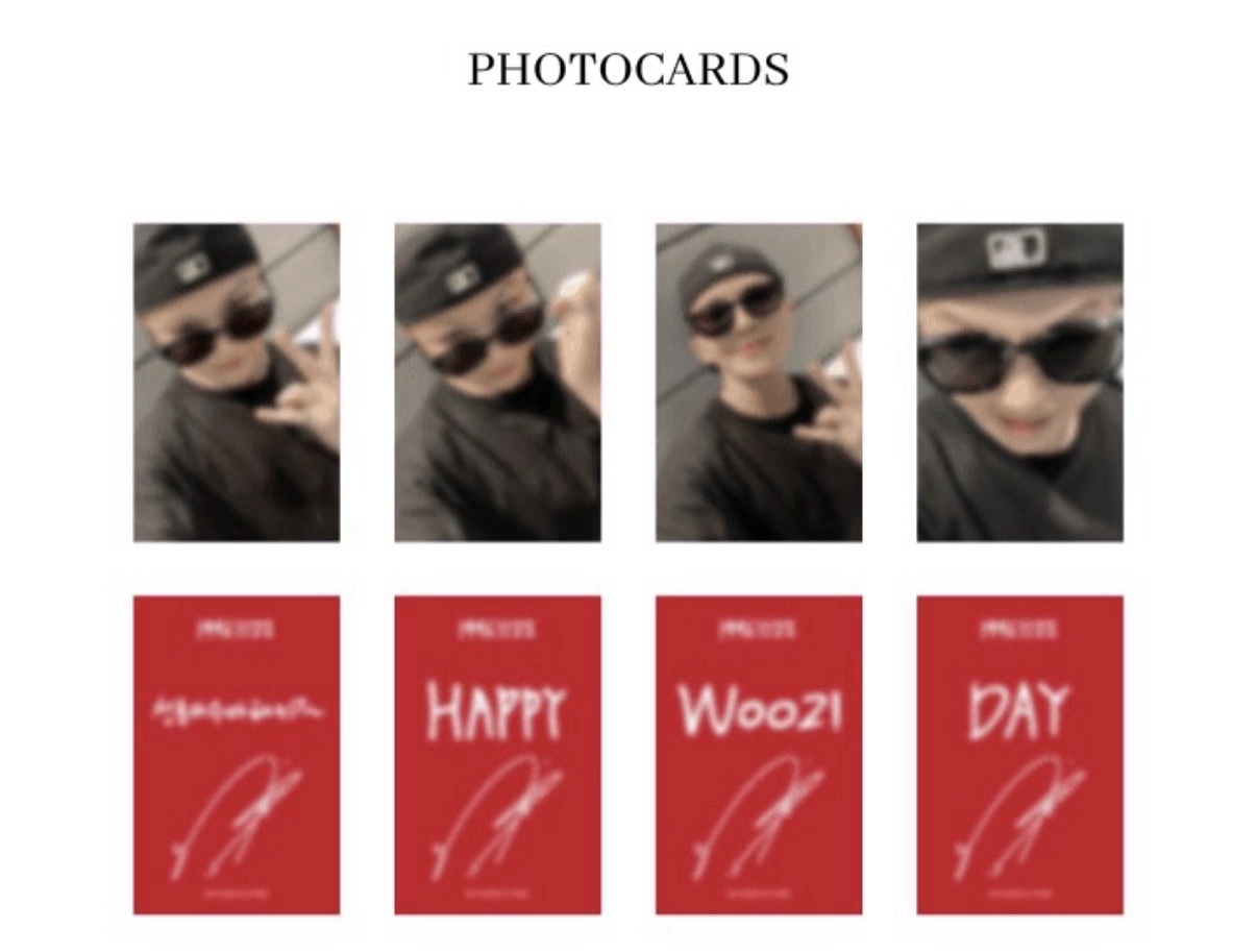 Woozi Ver.5 生日禮盒墨鏡小卡