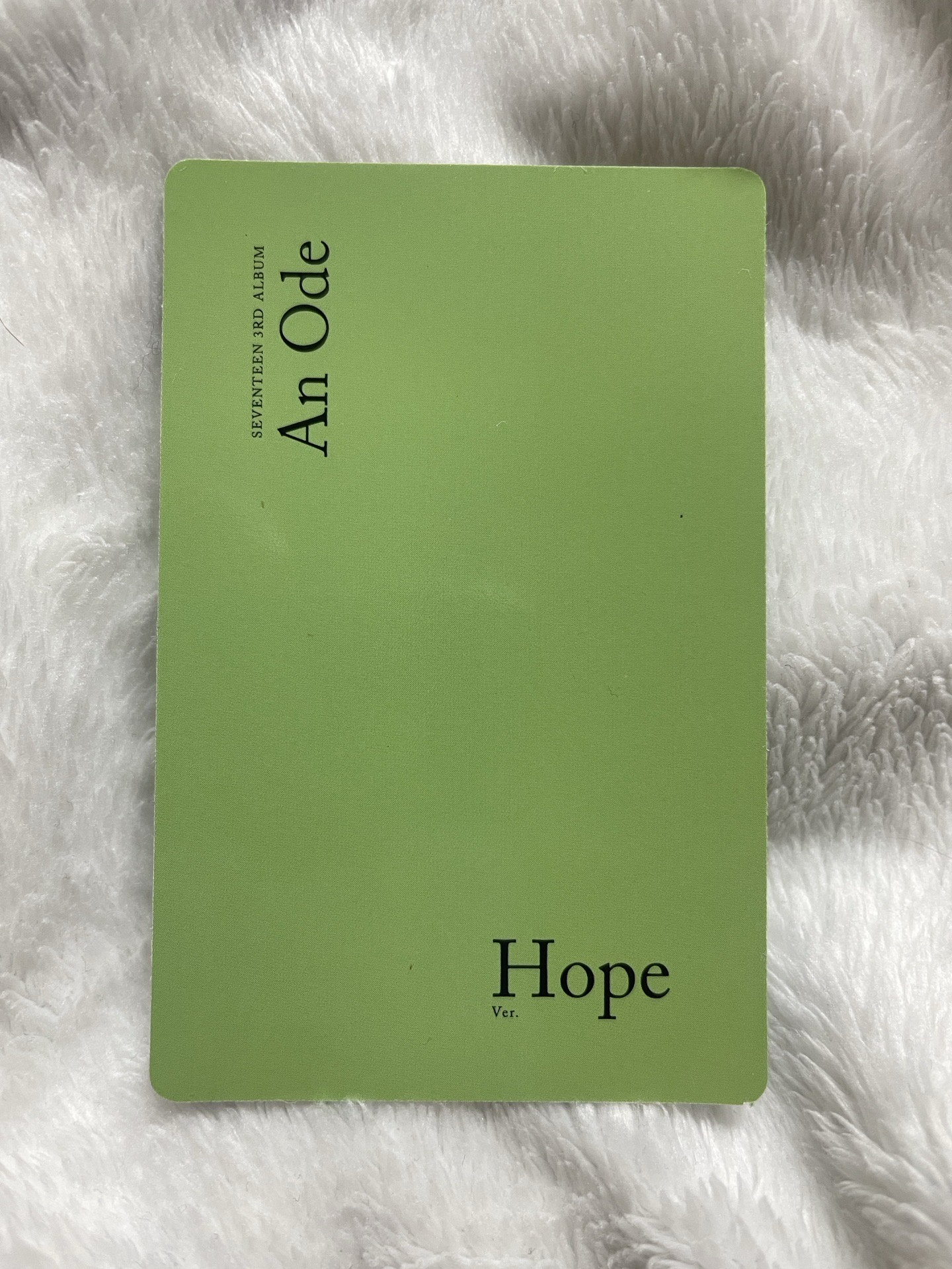 SEVENTEEN An Ode 綠專 專輯卡-玟奎、勝寛