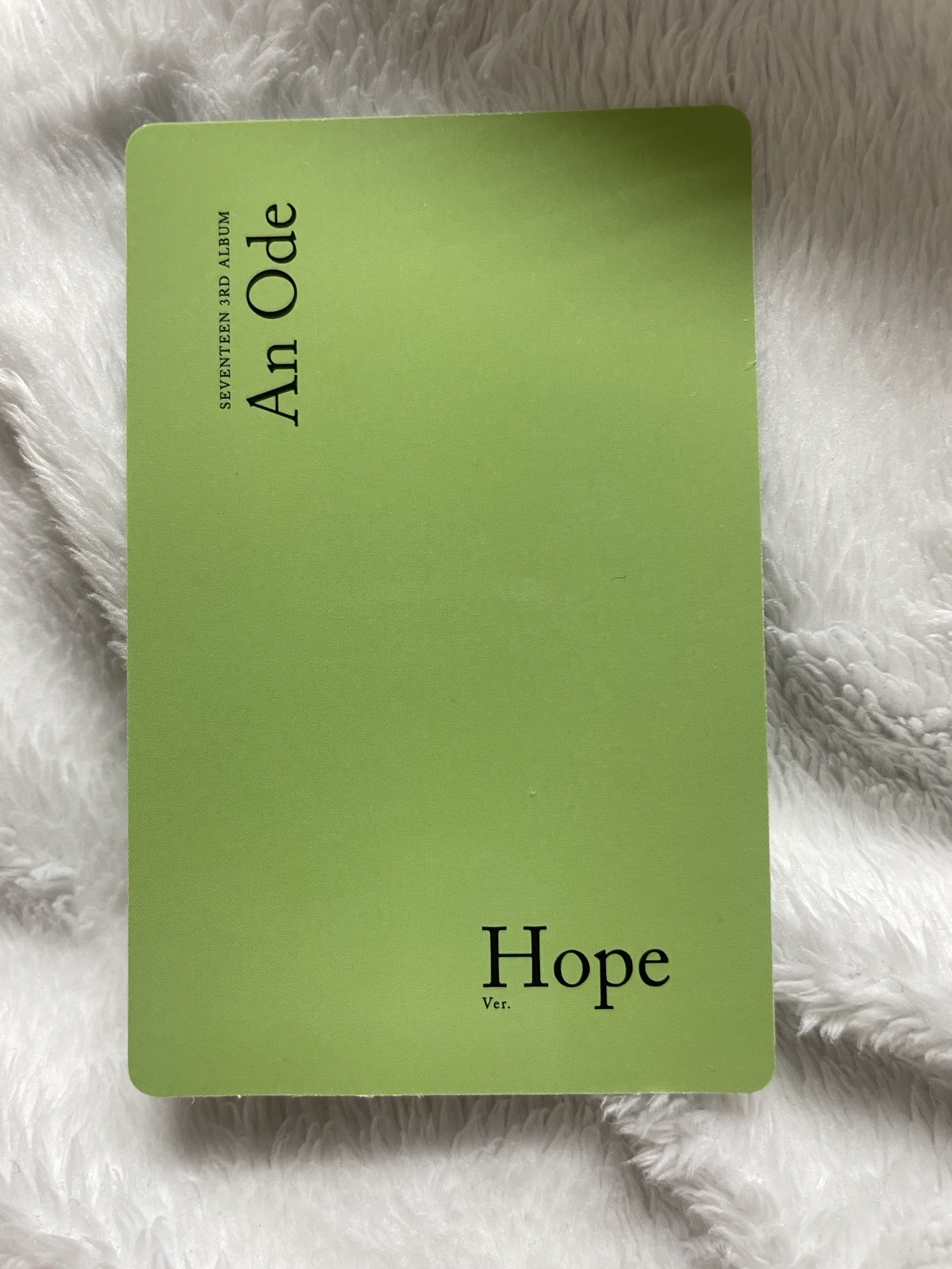SEVENTEEN An Ode 綠專 專輯卡-玟奎、勝寛