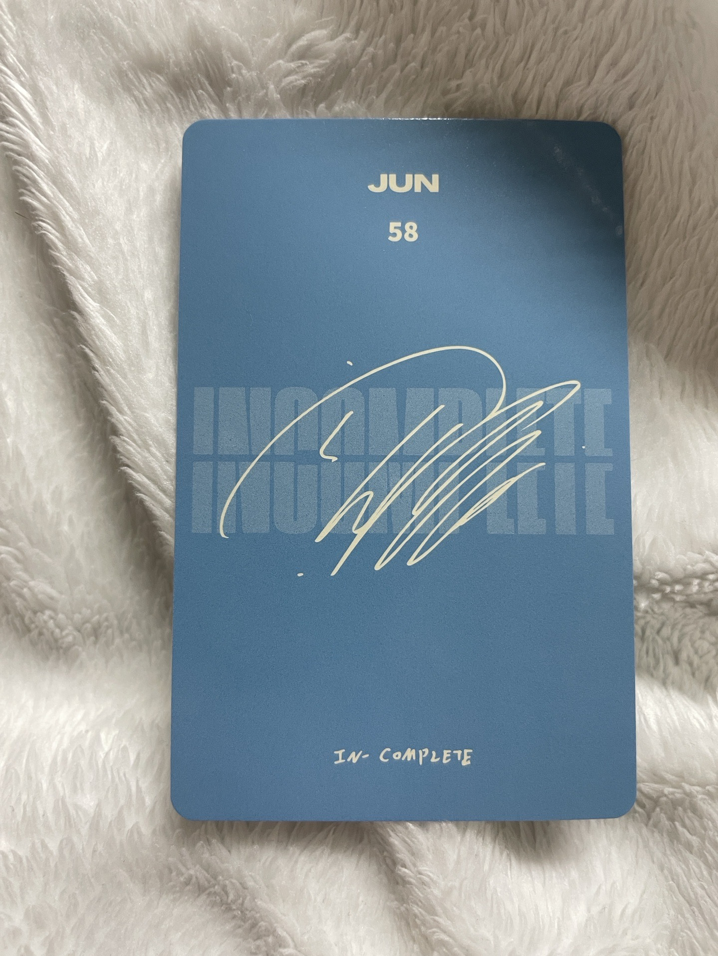 SEVENTEEN IN-COMPLETE 卡包隨機卡 -58 JUN 俊輝