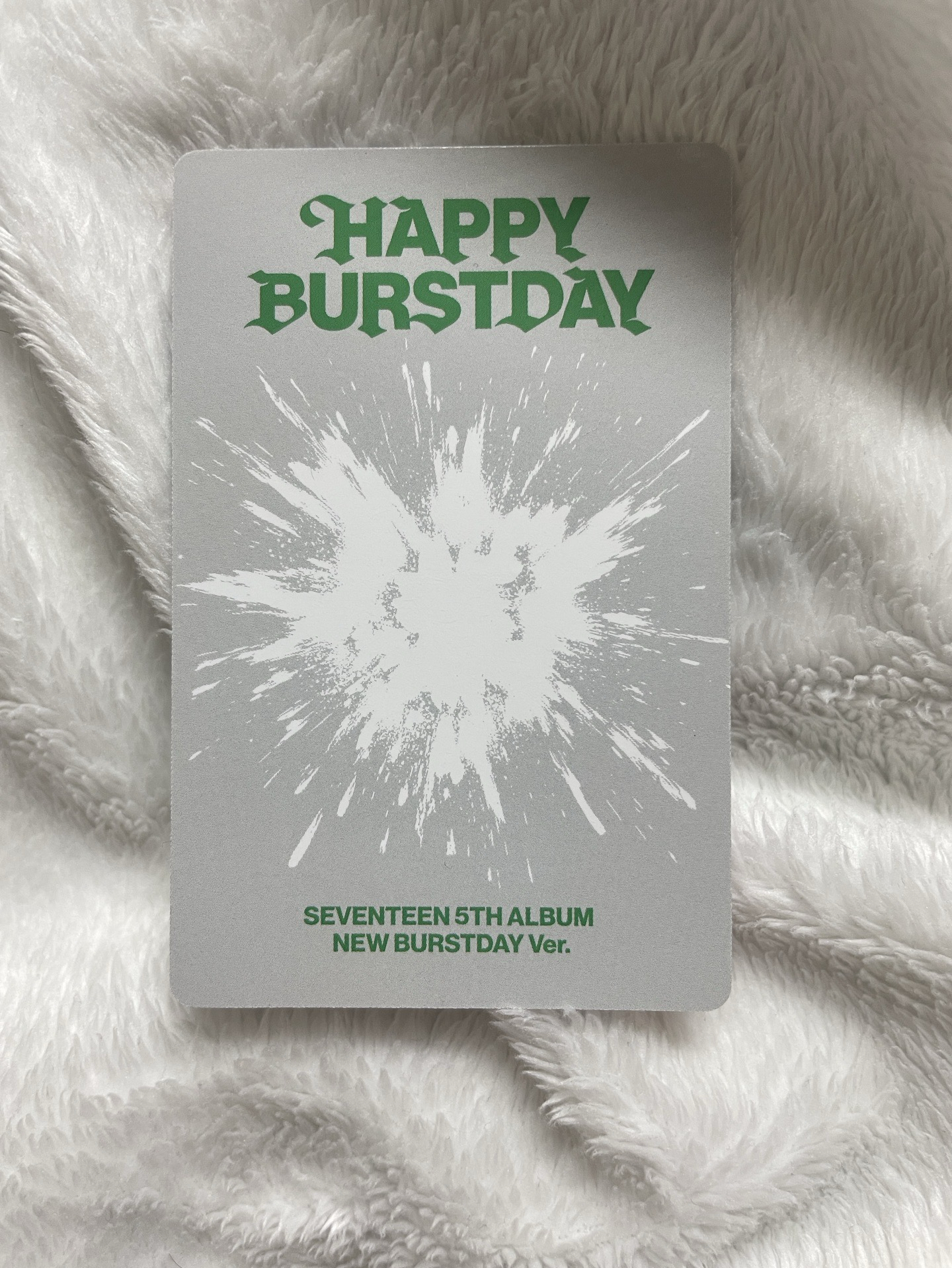 SEVENTEEN 正五專 NEW BURSTDAY ver. 專輯卡-DK 碩珉