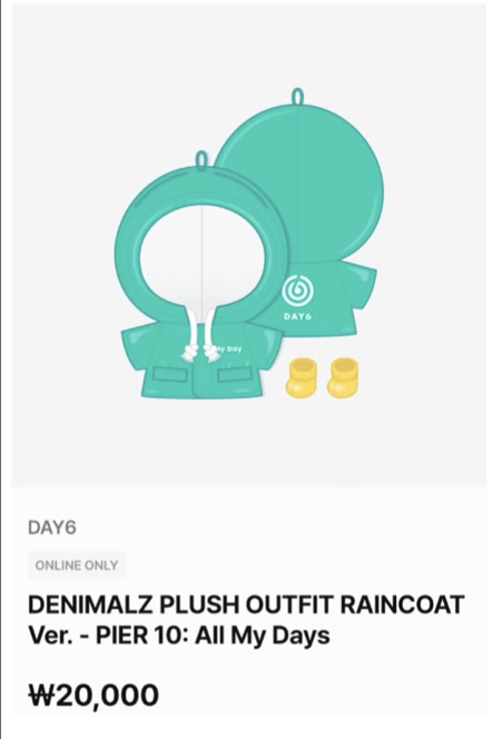 DAY6 DENIMALZ 娃衣 雨衣 PIER 10