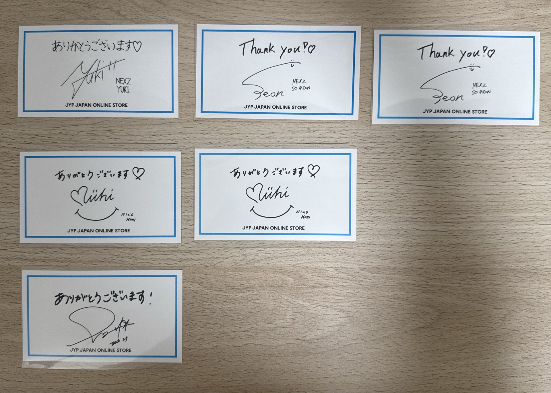 JYP JAPAN 印簽感謝卡 - NEXZ/NiziU
