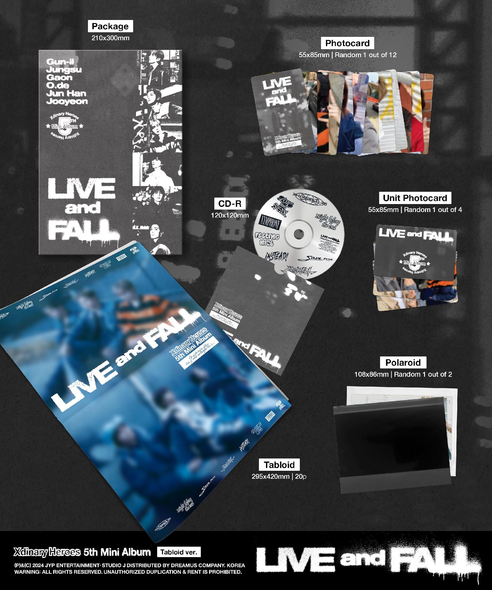 Xdinary Heroes LIVE and FALL Tabloid ver.全專