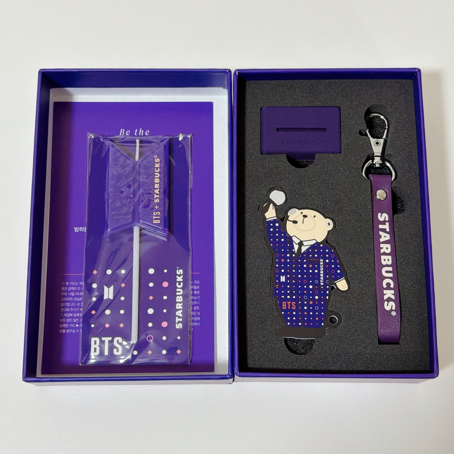 BTS＋星巴克 聯名小熊立牌 吊飾