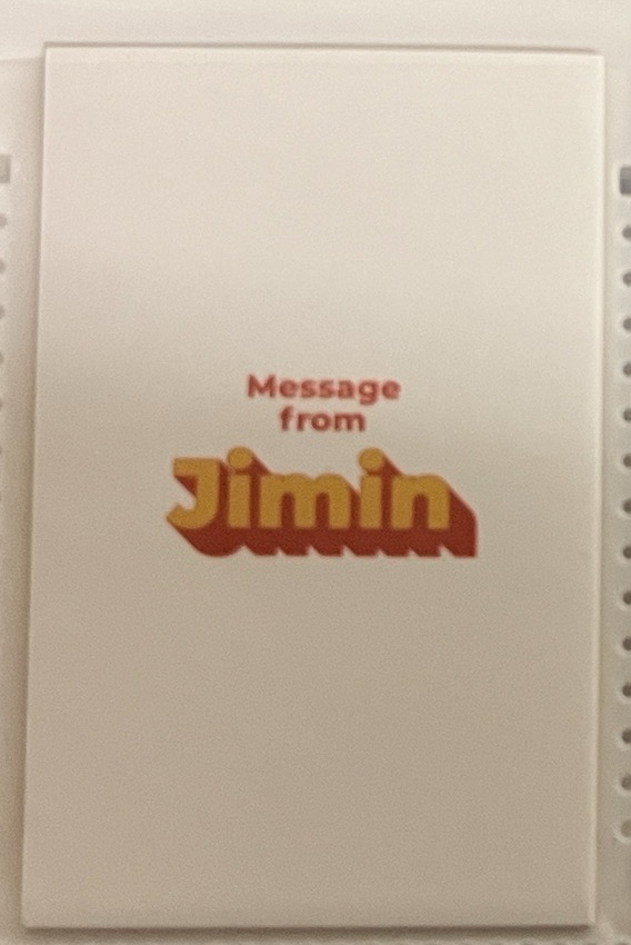 JIMIN BUTTER 訊息卡