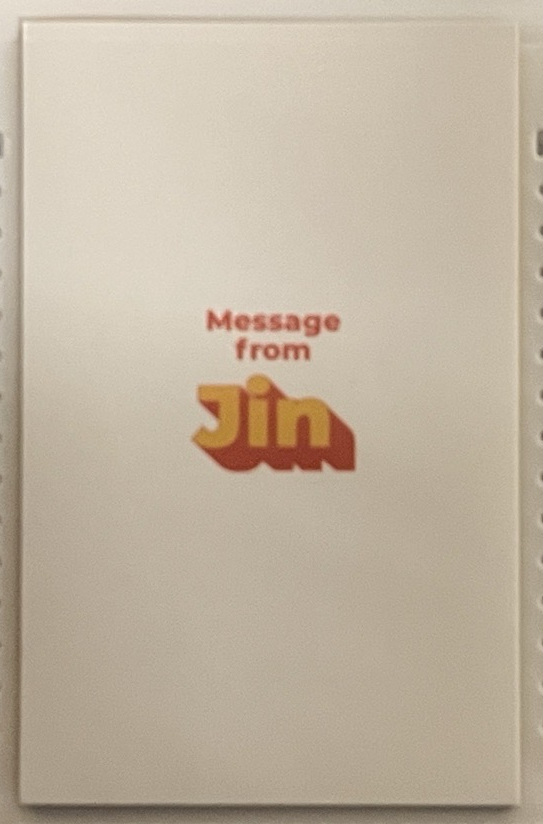 JIN BUTTER 訊息卡