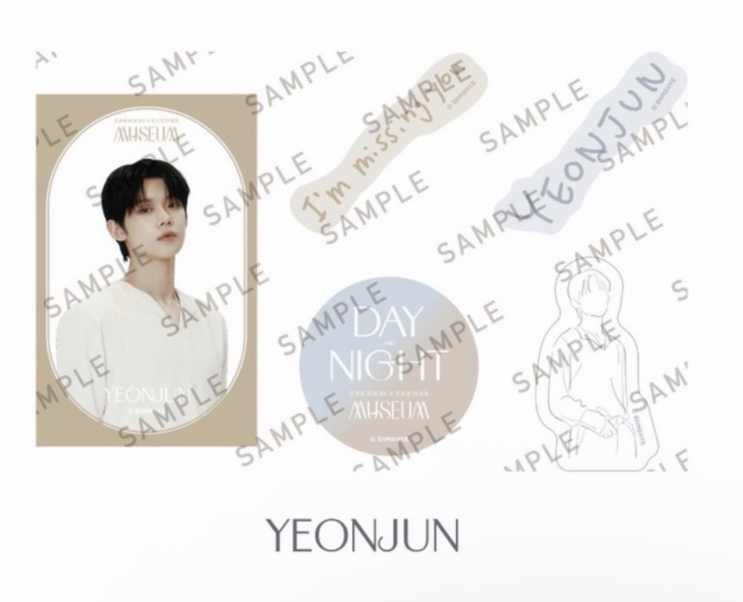 TXT MUSEUM 透卡貼紙set 竣 🦊