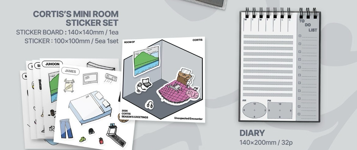 年曆日記本+貼紙*4（🈚️玹）
