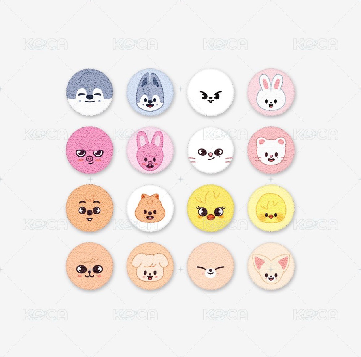 5th fm SKZOO 燦、辰、菲、玟徽章