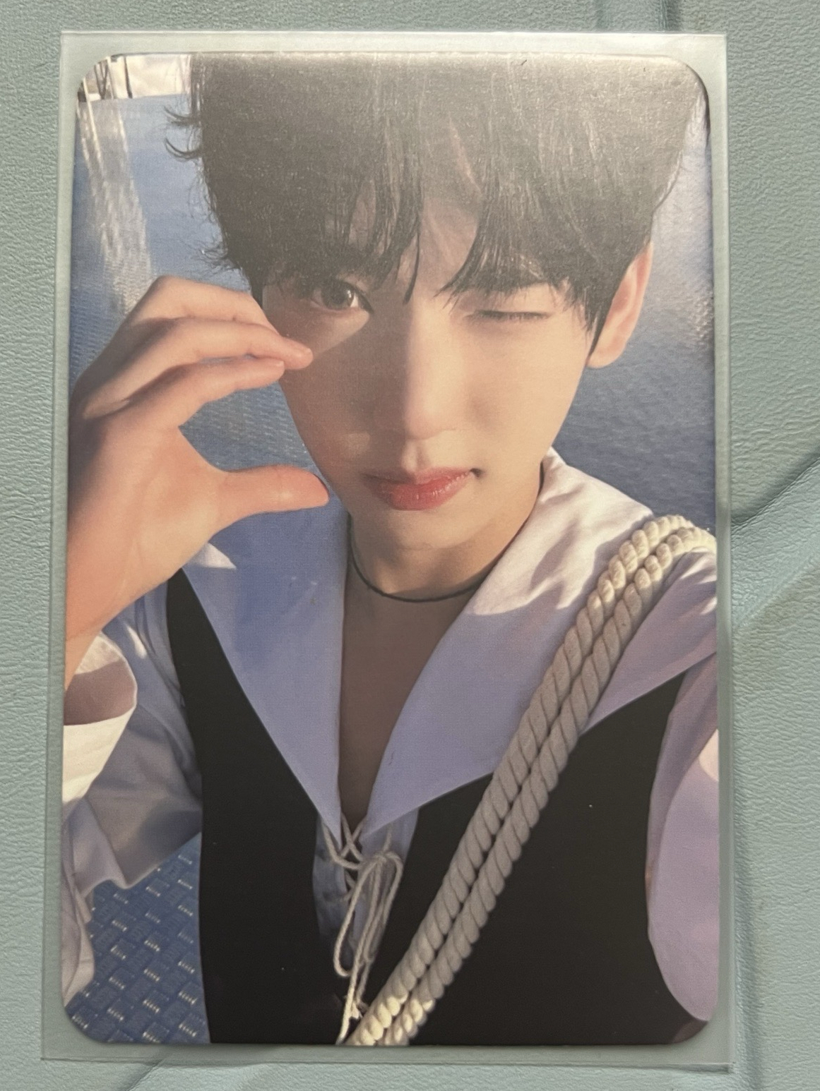 zb1 韓維辰 小卡 寶寶要睡了 比讚 比心 拿花 專卡 絲帶