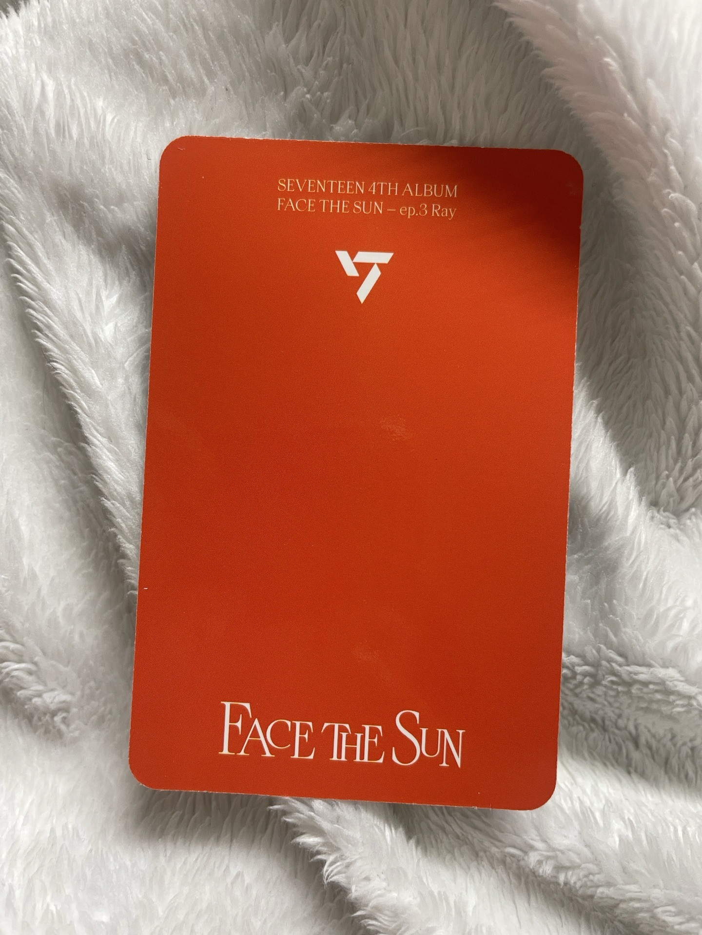 SEVENTEEN 正規四 FACE THE SUN EP3. 專輯卡-HOSHI 順榮