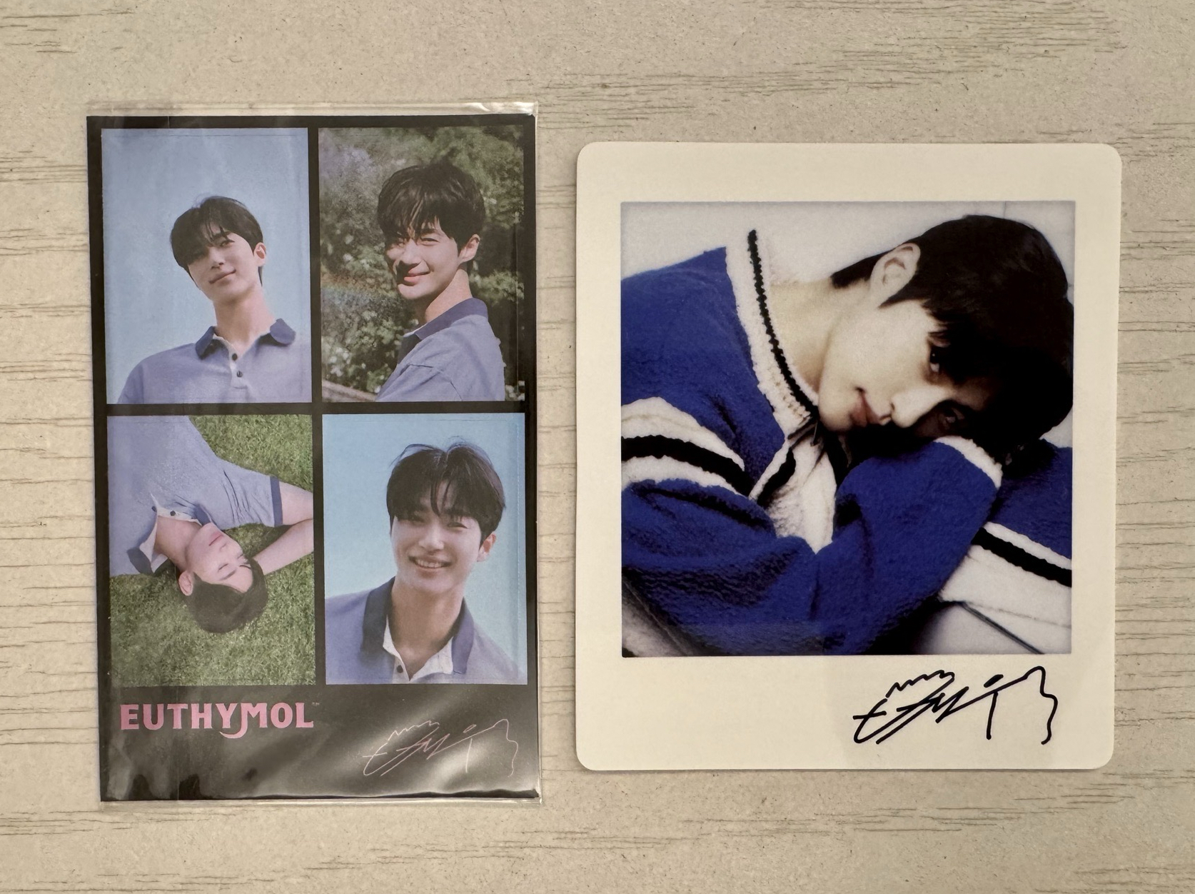 邊佑錫泡麵小卡+EUTHYMOL貼紙