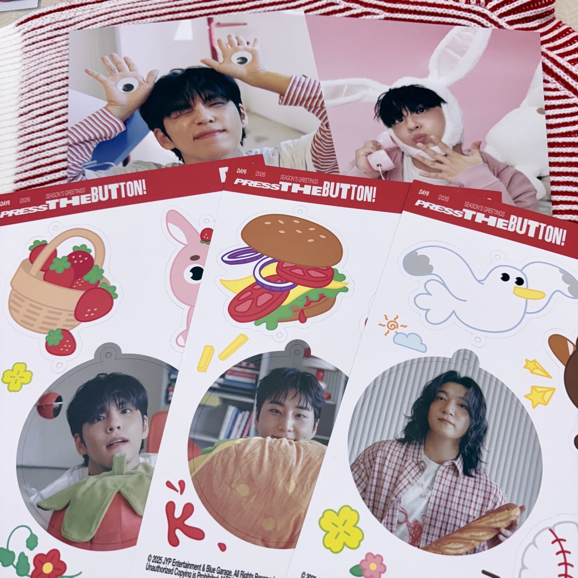 DAY6 2026年曆配置🐻🦊🐰성진 영케이 원필 晟鎮 永哯 元弼 掛飾 大卡