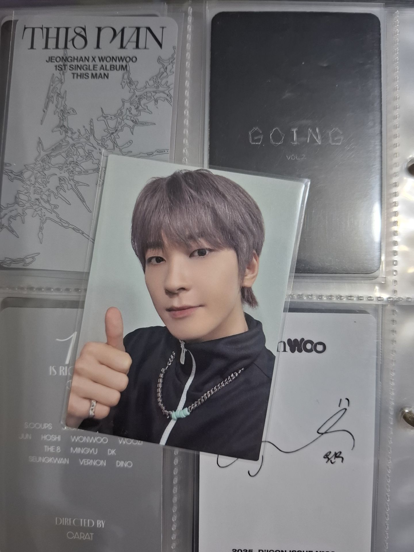 圓佑Seventeen right here集章卡