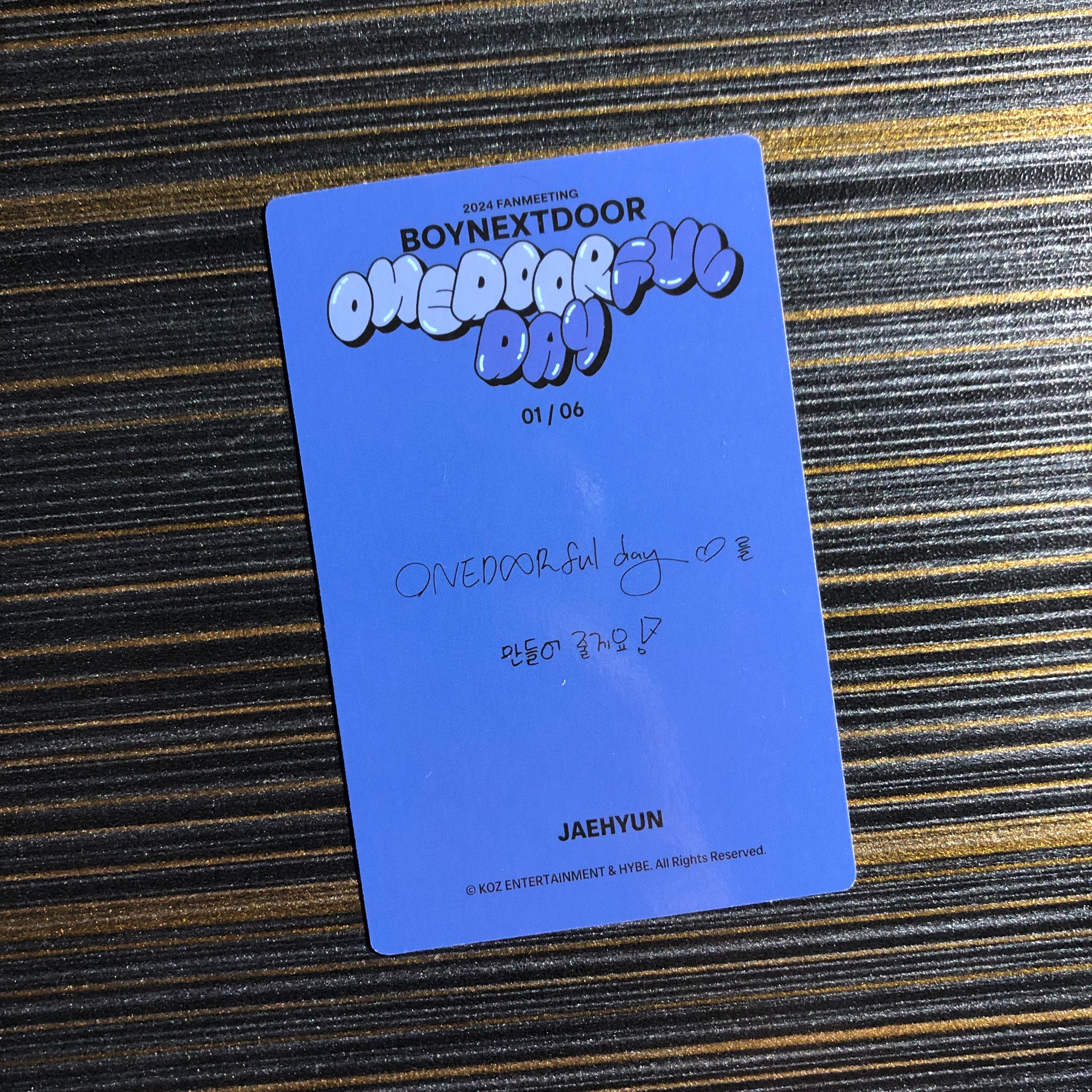 2024 FM Onedoorful Day 隨機卡 Jaehyun 明宰鉉