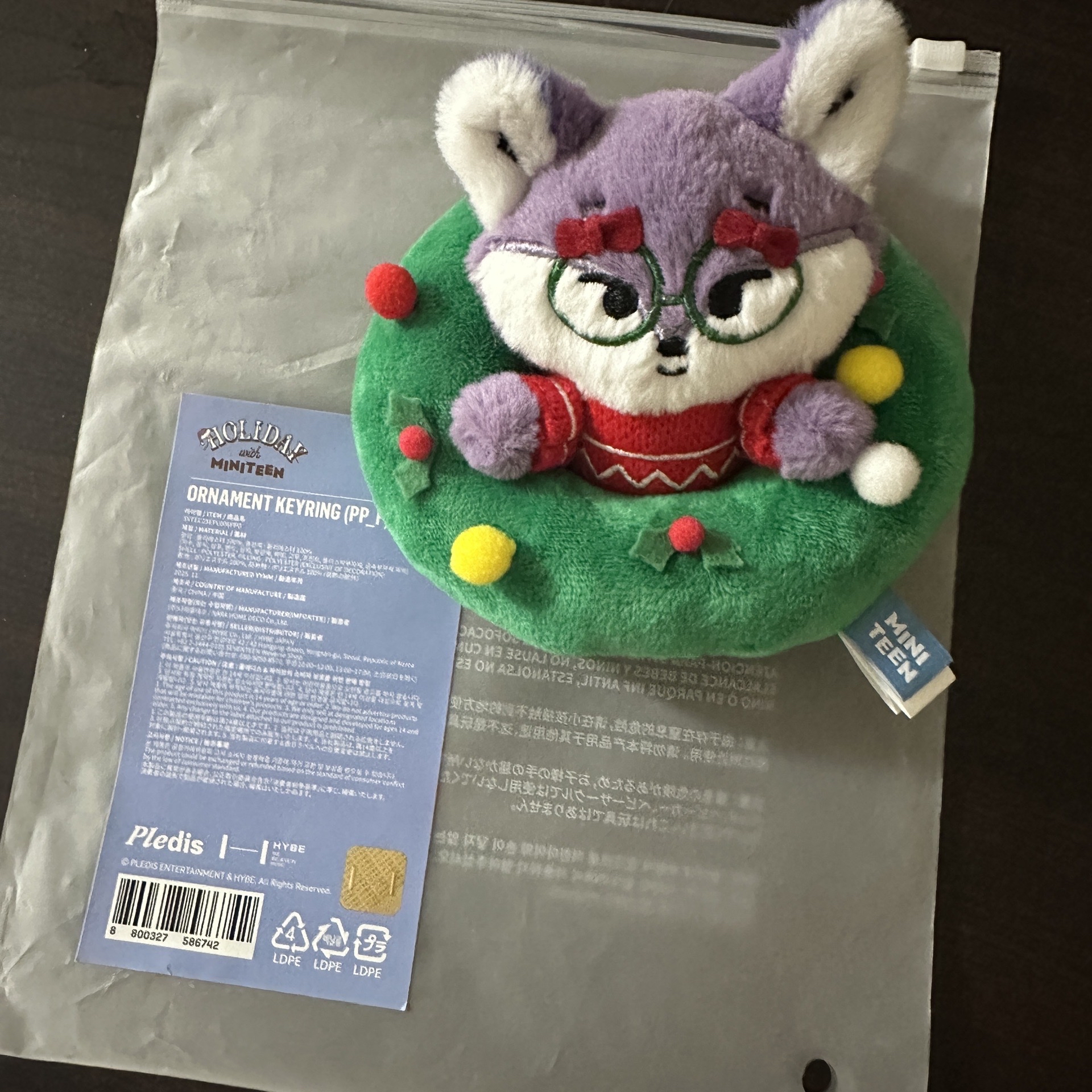 福袋子 聖誕Miniteen 花圈吊飾娃 圓