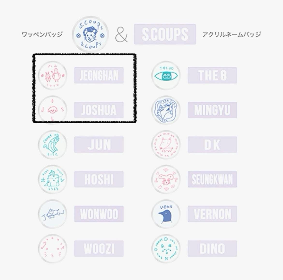 SEVENTEEN JOSHUA 尹淨漢 2020 Japan dome tour布章