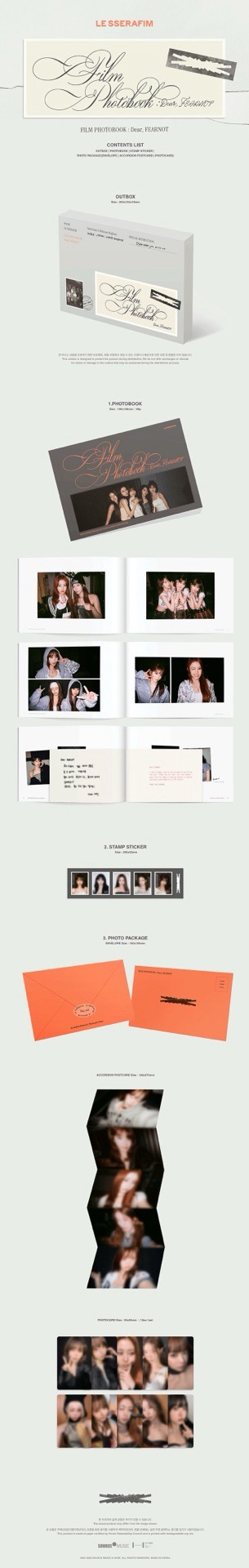 LE SSERAFIM 'FILM PHOTOBOOK : Dear, FEARNOT'寫真書