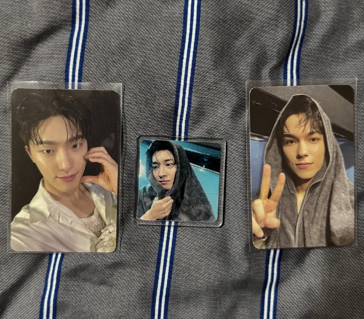 Seventeen Right here克拉粽 圓佑/貝雷帽淨漢/毛巾圓磁鐵/迷7四格卡（盤出）