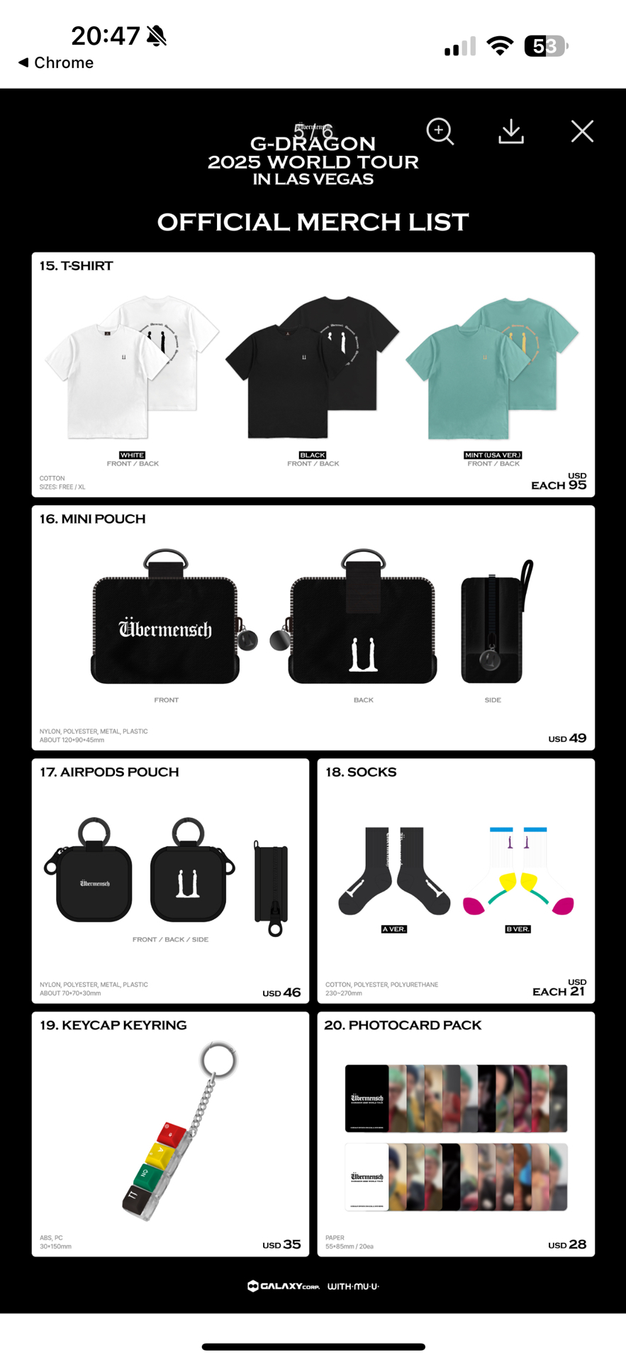 G-dragon 權志龍 Übermensch Las Vegas週邊