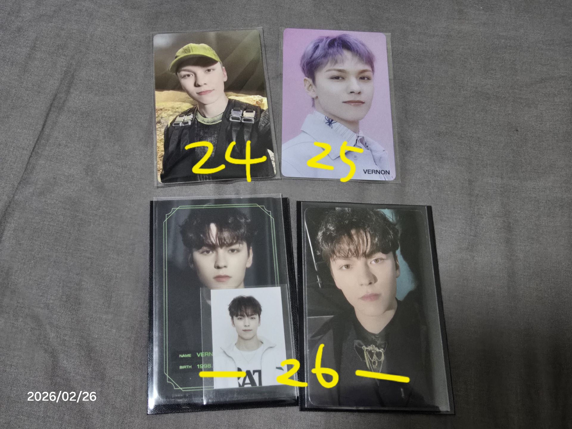 🩷💛Vernon 小卡