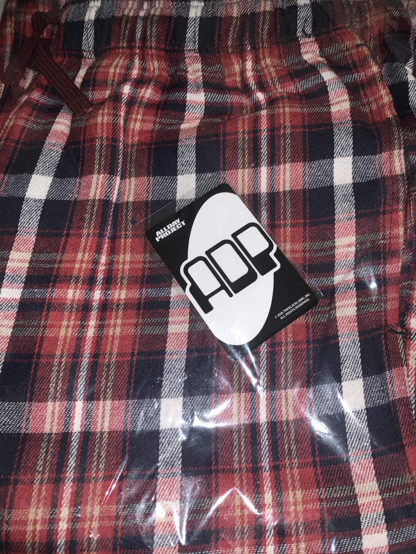ALLDAY PROJECT 紅色格紋褲含小卡 全新未拆