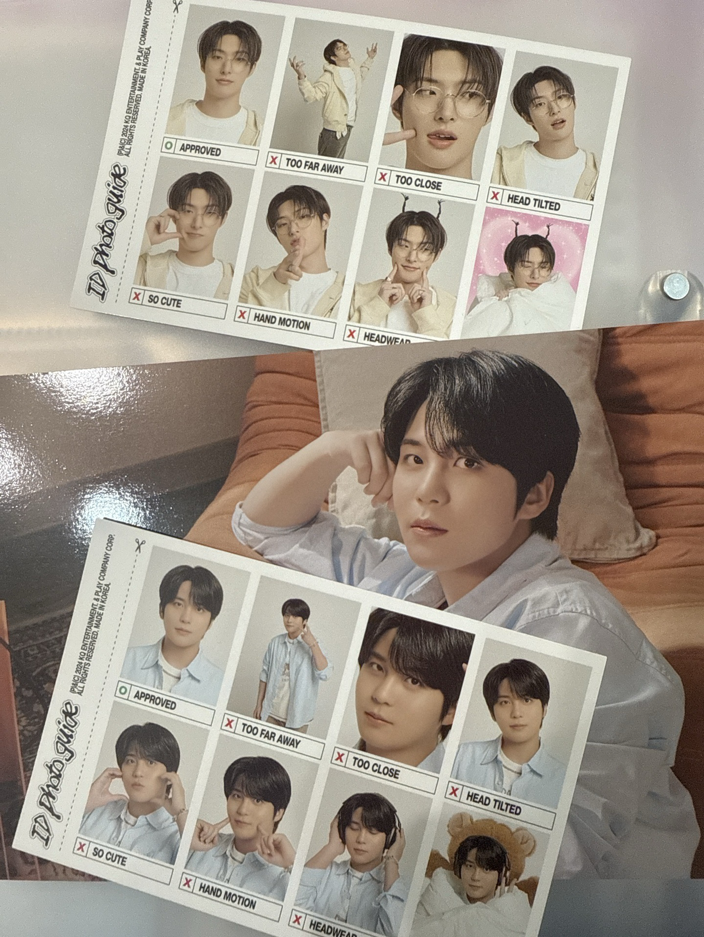 [ATEEZ] 年曆 25’ 旼琦+鍾浩set 證件照2張+鍾浩小海報