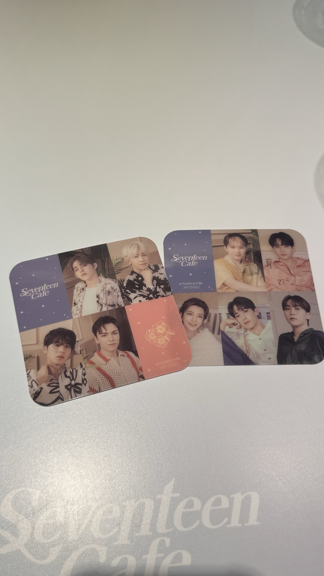 Seventeen Cafe杯墊 主唱隊、黑泡隊