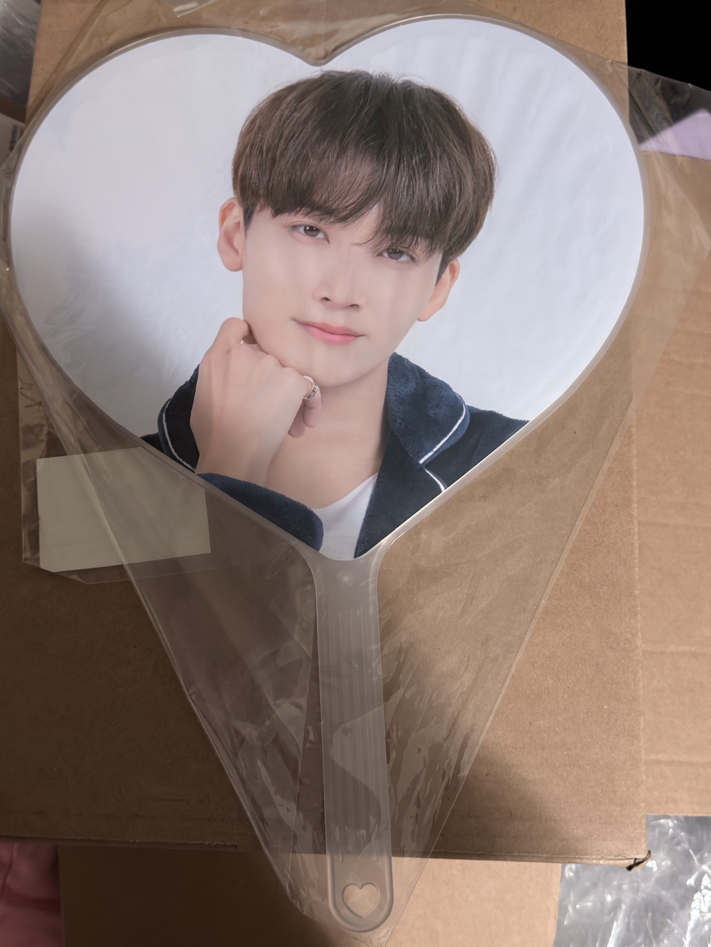 （現貨有原袋未拆）seventeen 尹淨漢 愛心 大扇子 扇子