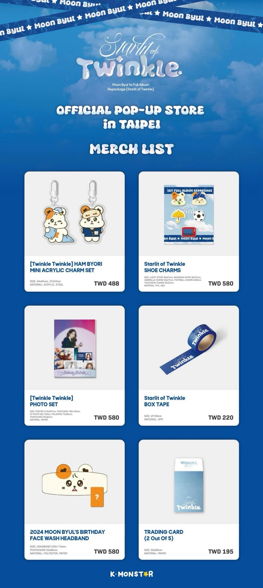 Moon Byul Starlit of Twinkle OFFICIAL POP-UP STORE in Taipei