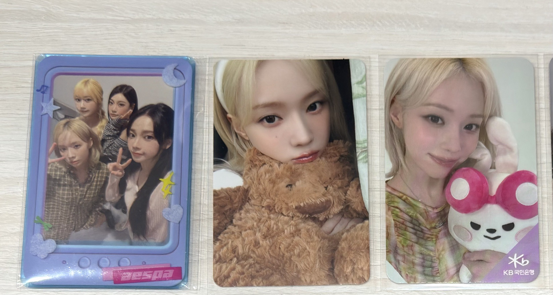 aespa ms幸運卡抱熊冬 日咖團卡 kb銀行冬