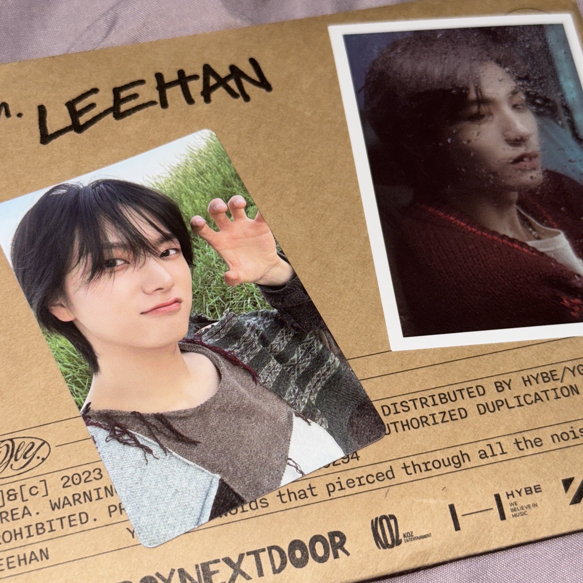 LEEHAN單封 SUNGHO專卡