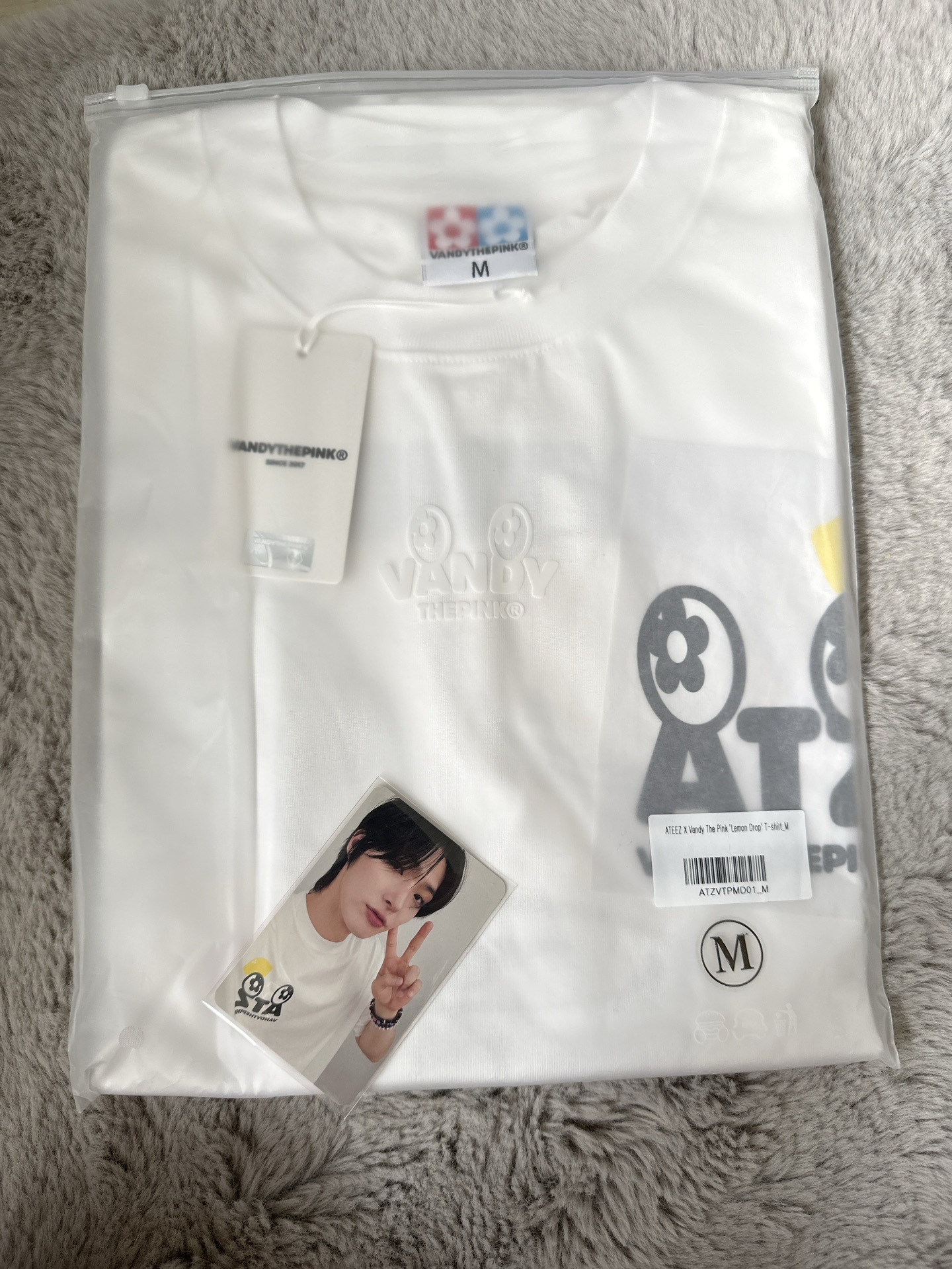 ATEEZ X Vandy The Pink ‘Lemon Drop’ T-shirt M號（含旼琦卡）