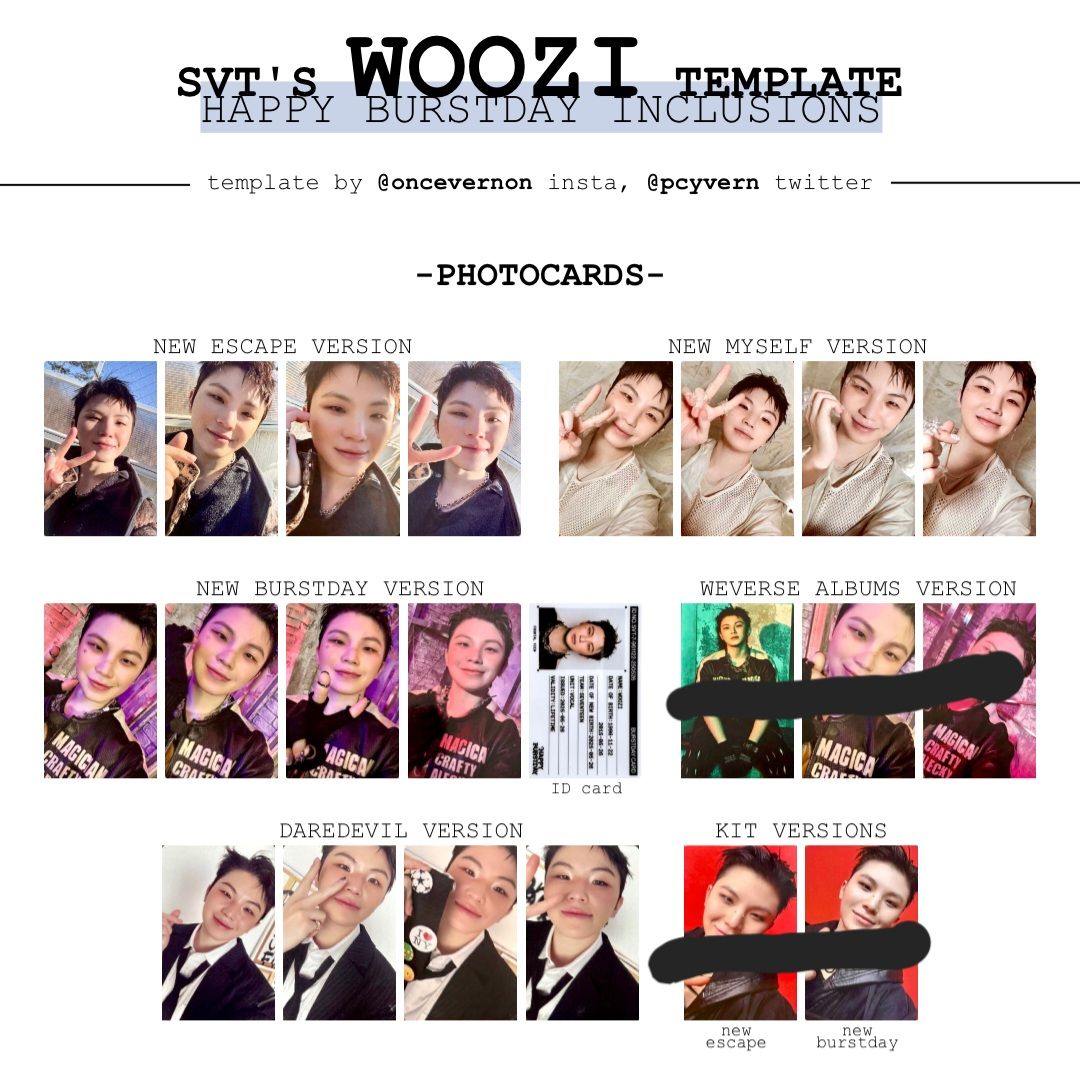 woozi 知勳 正5專卡 整套