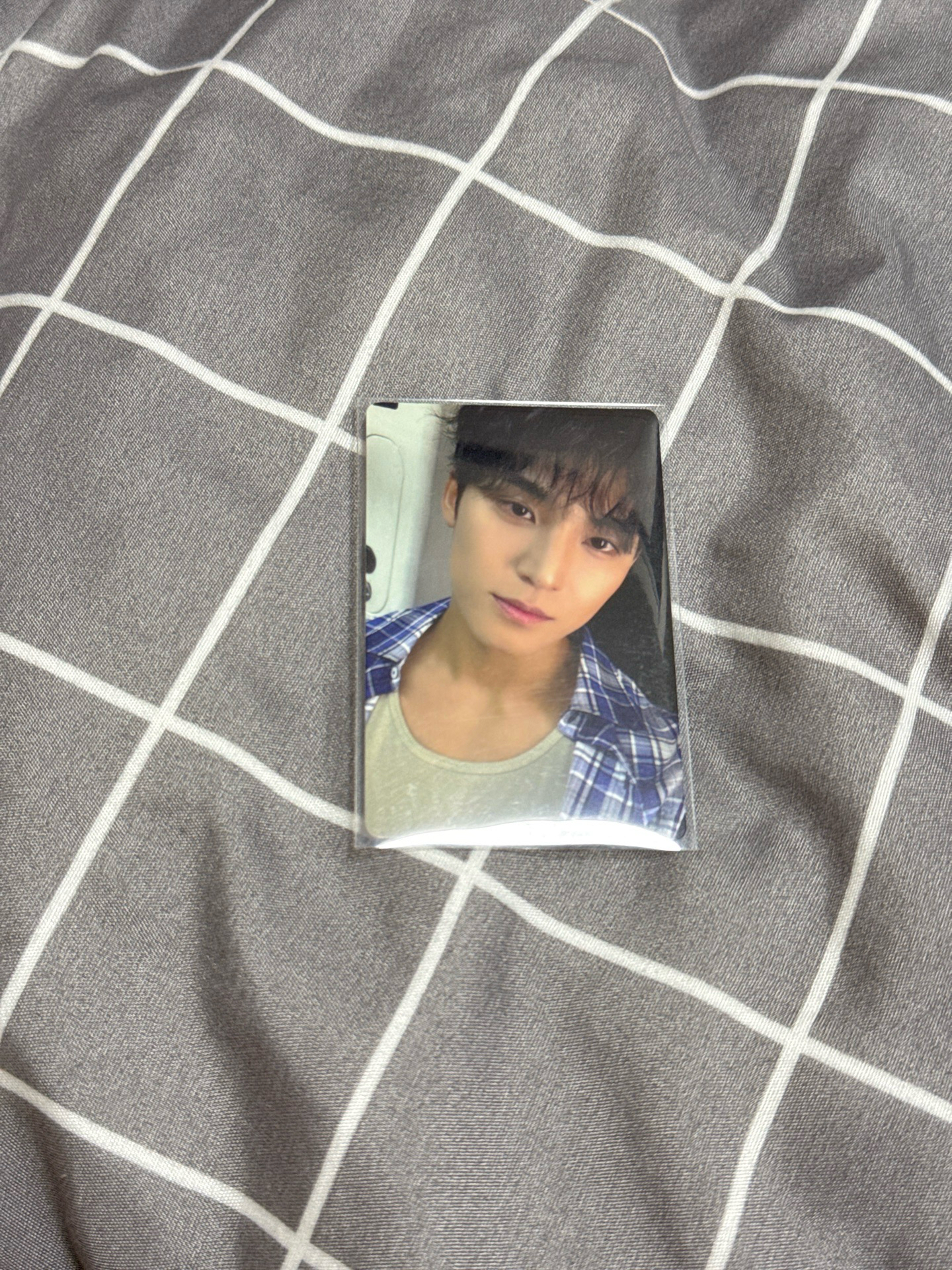 SEVENTEEN 奎迷十二KIT專卡 藍格子襯衫 全專