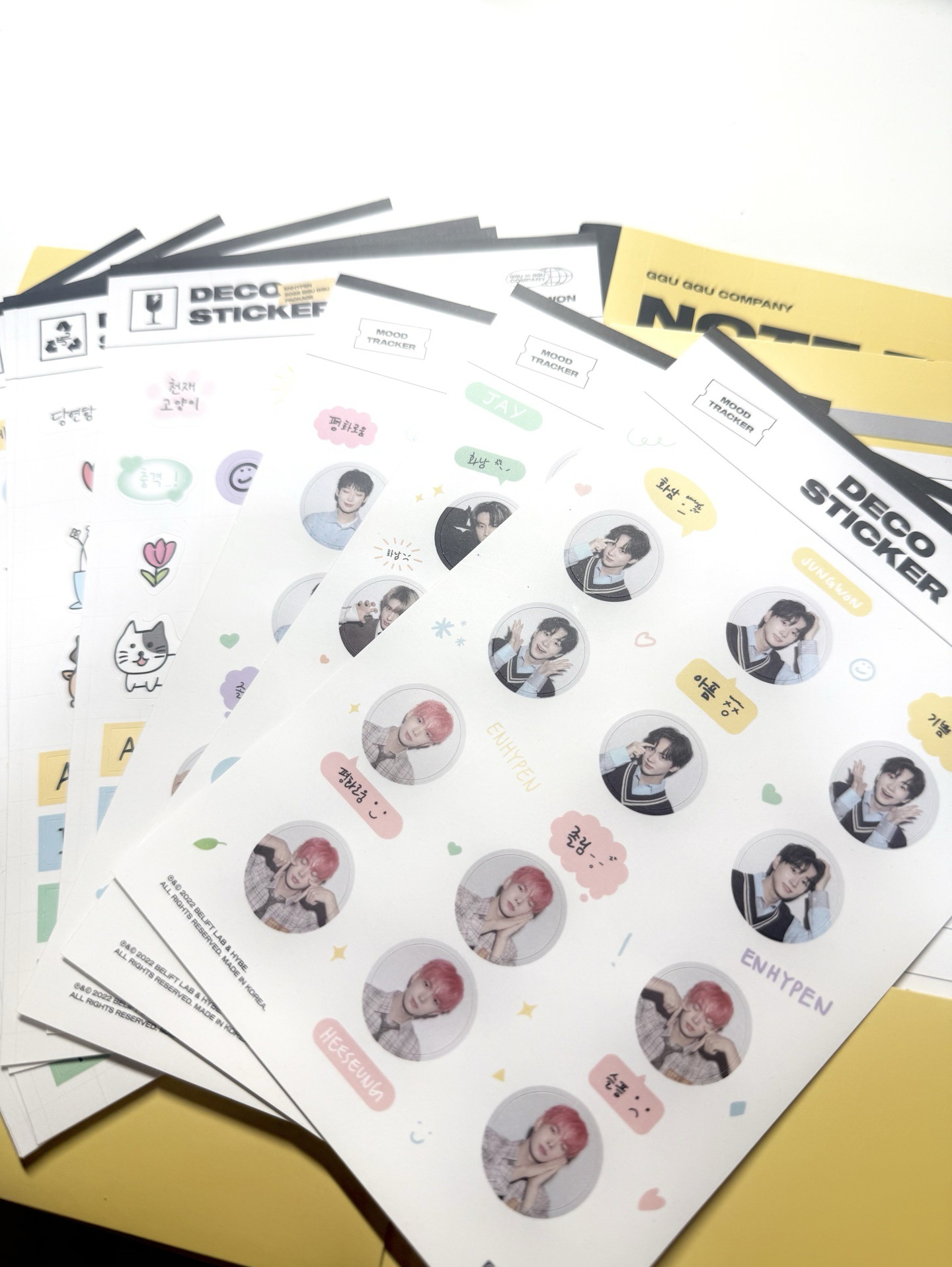 Enhypen 2022咕咕 貼紙夾+筆記本