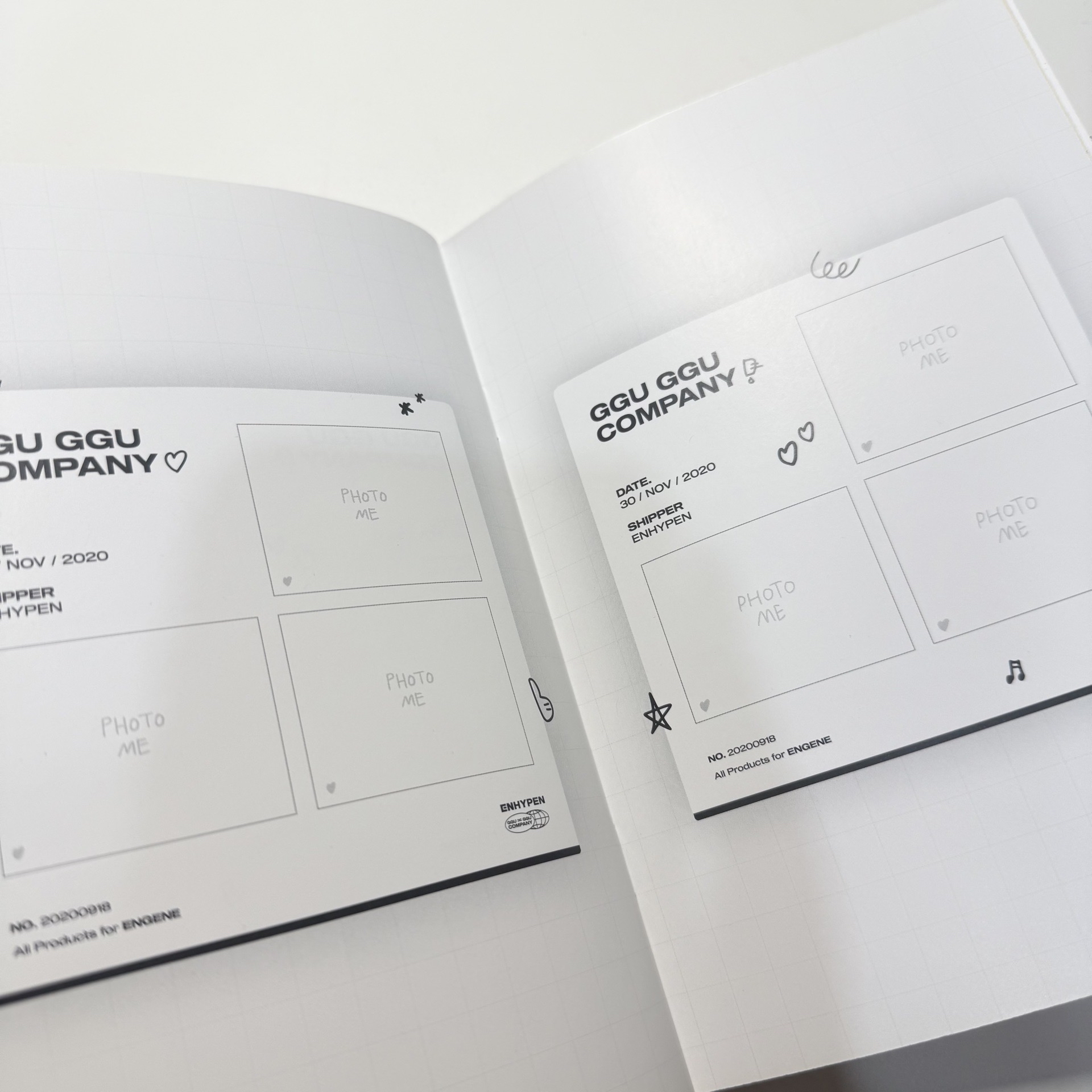 Enhypen 2022咕咕 貼紙夾+筆記本