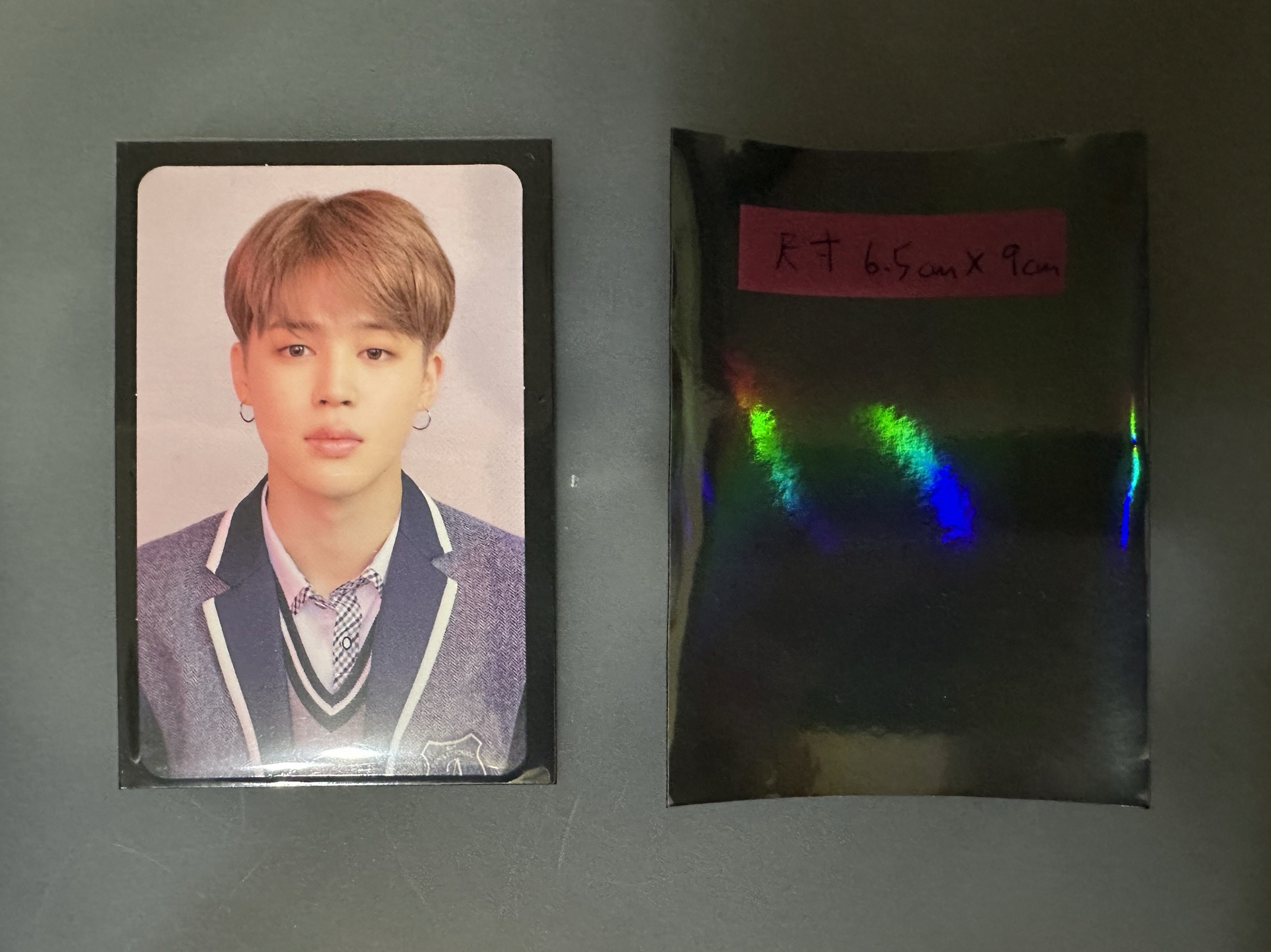 黑底小卡膜 平口 6.5cmx9cm