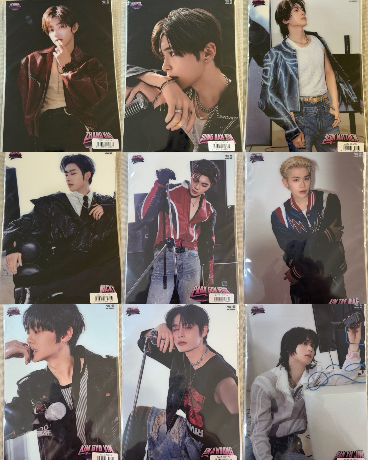 正規一 日本塑膠海報 一套9張