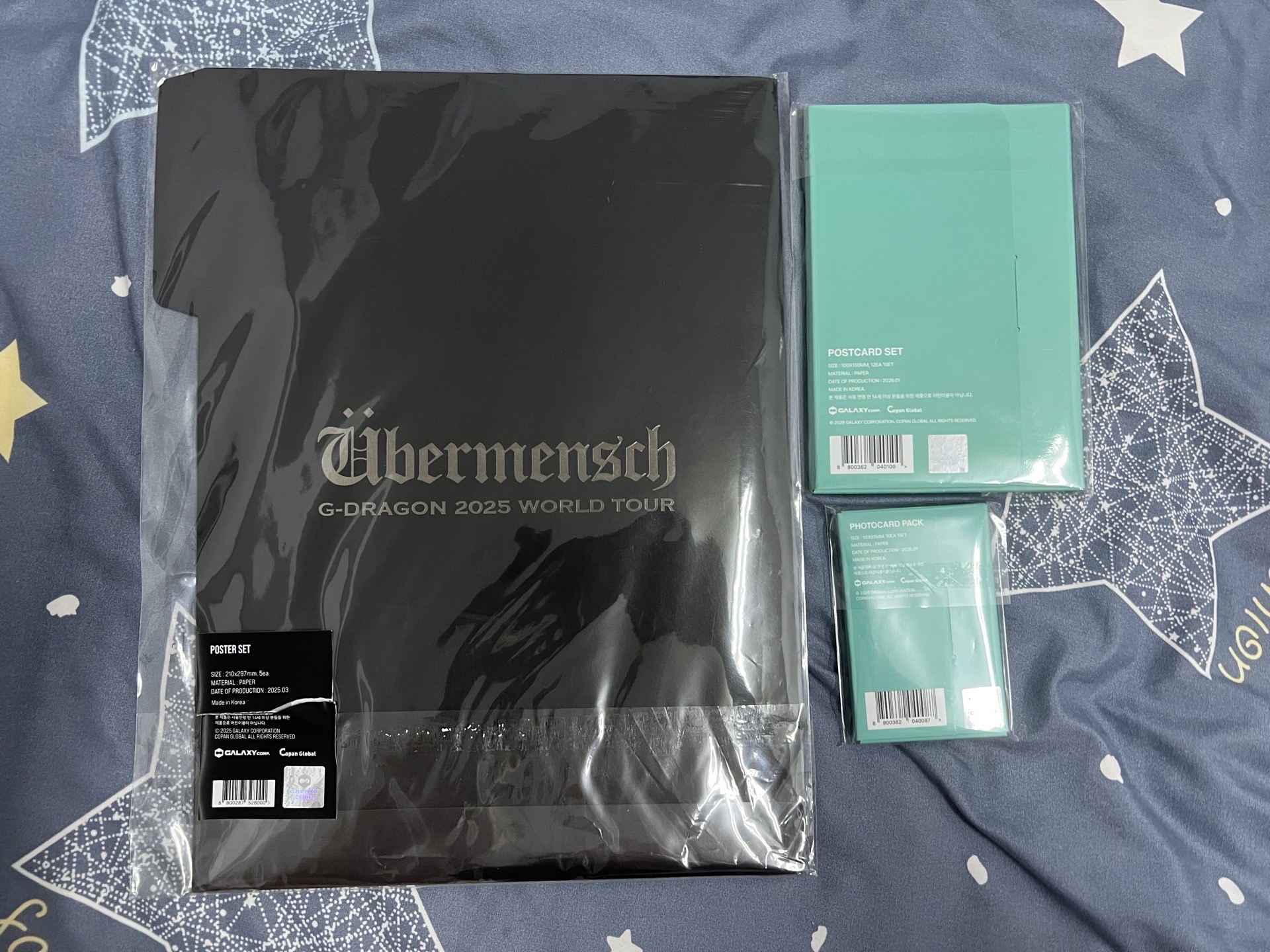 G-DRAGON 2025 海報組  2026 FAM 明信片 小卡
