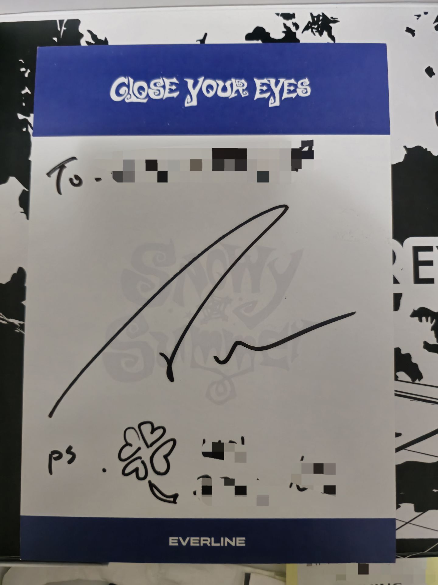 CYE 親簽撕頁 小紙條