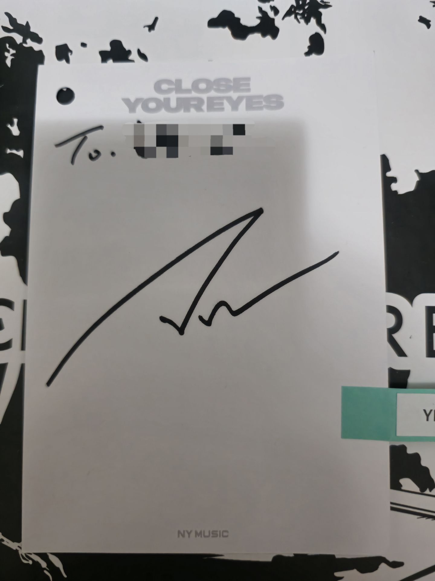 CYE 親簽撕頁 小紙條