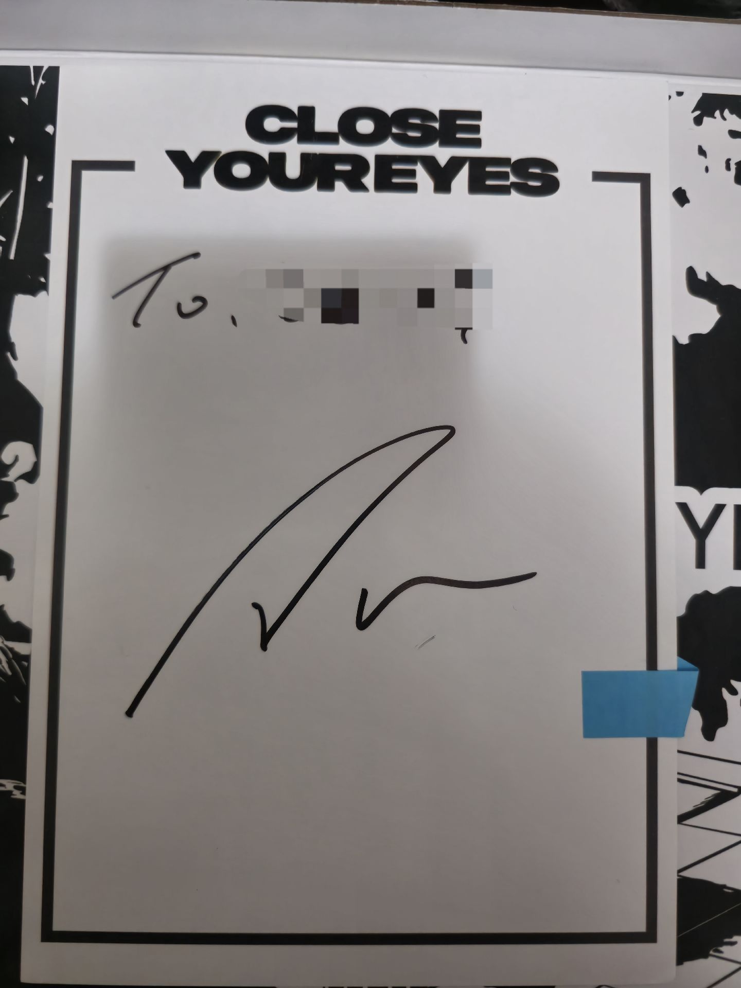 CYE 親簽撕頁 小紙條