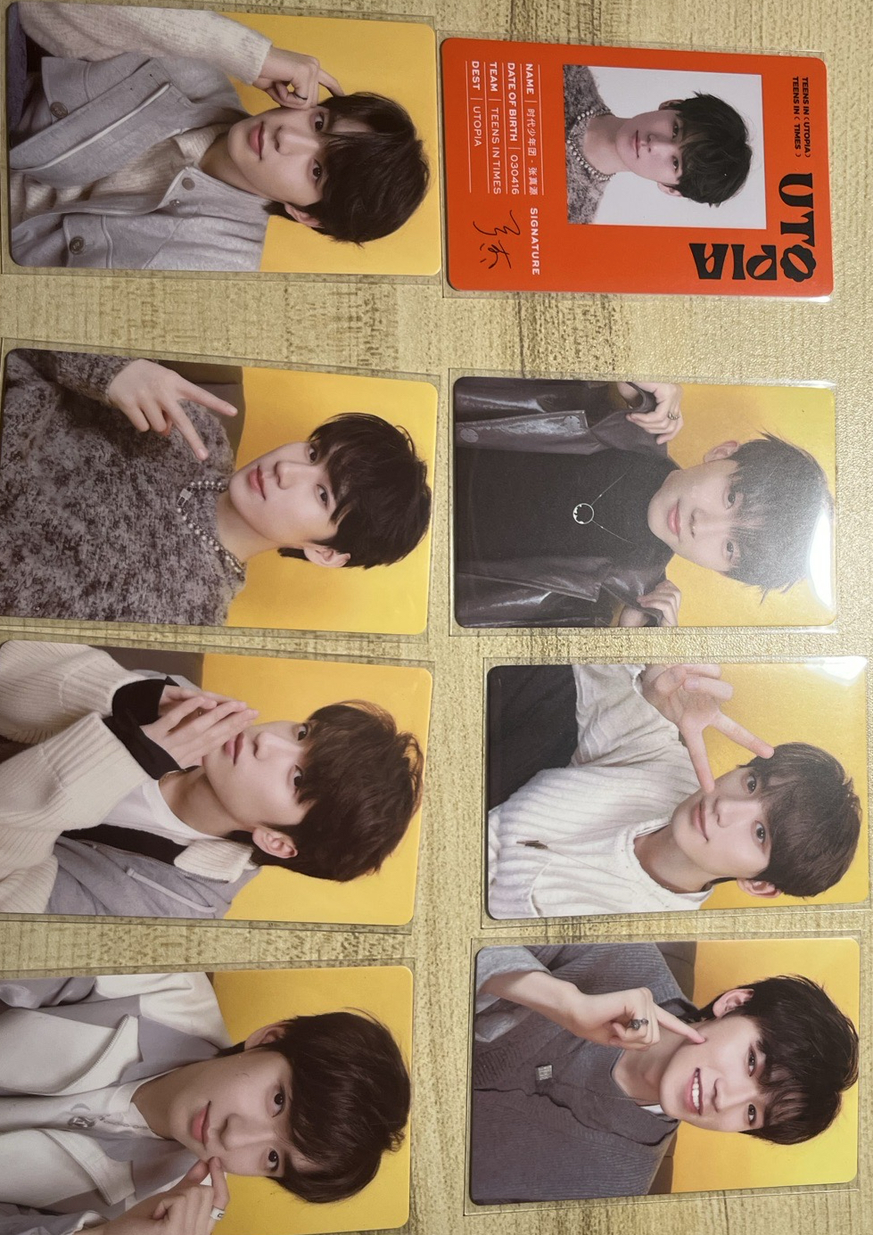 張真源二專黃底固卡