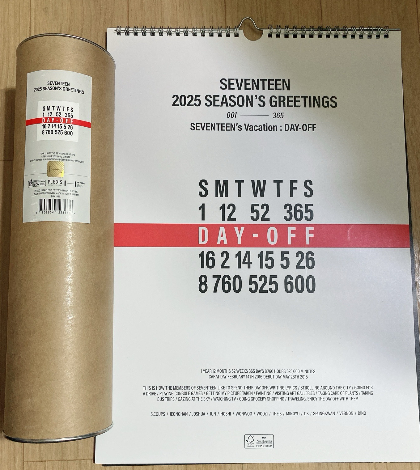 SEVENTEEN SEASON GREETINGS掛曆