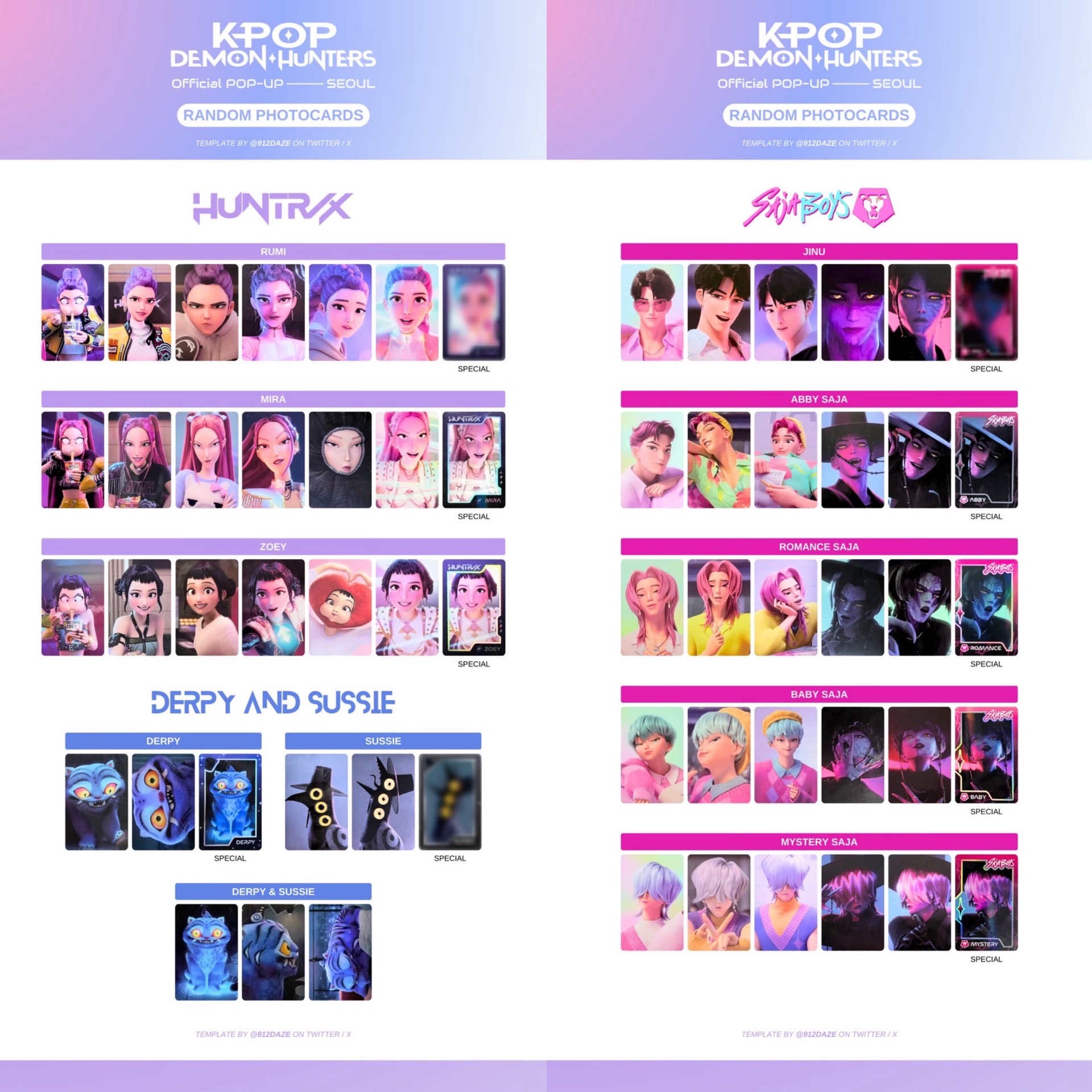 Kpop獵魔女團快閃店盲包小卡